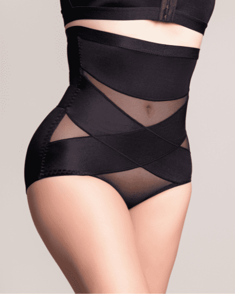 Panty faja de cintura alta, con compresión cruzada | Producto Exclusivo